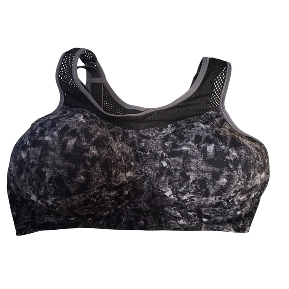 Women’s Black & Gray Racerback Sports Bra Size Large - Picture 1 of 3